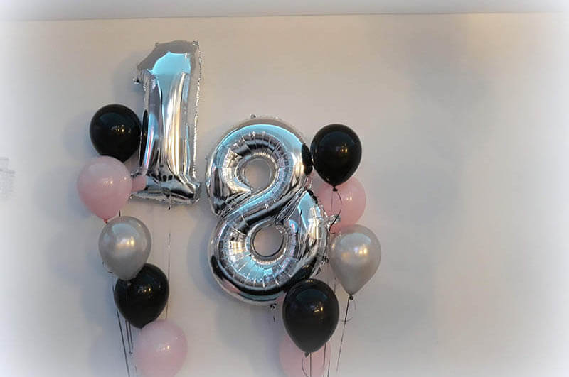 Balony na 18 urodziny